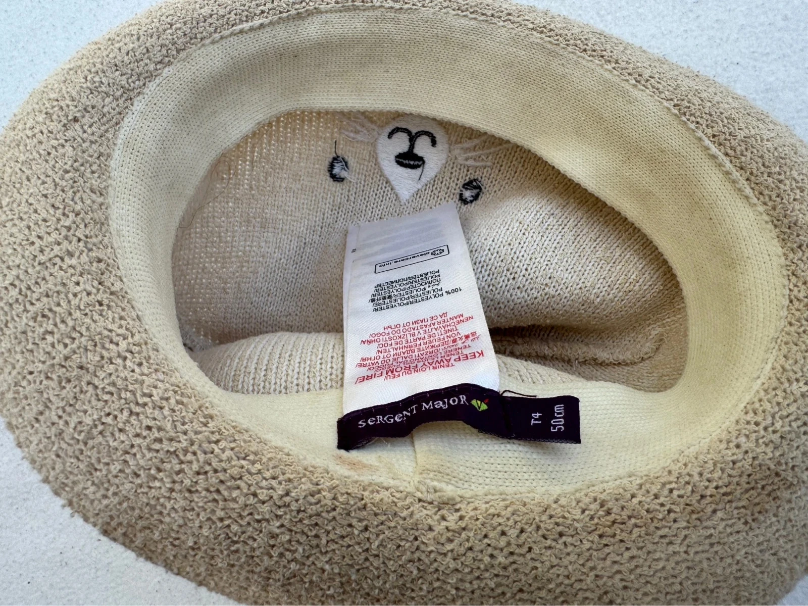 Sombrero bebé Sergent Major oso beige – 74 50 cm Muy buen estado – photo 3